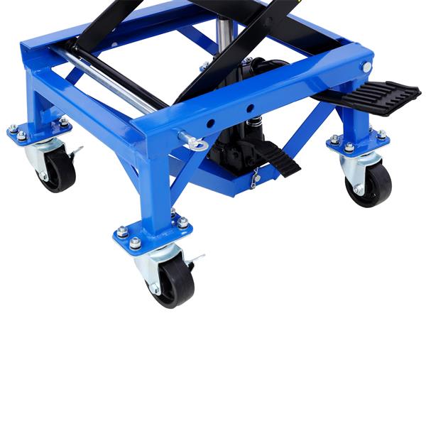 300 Pound Hydraulic Motorcycle Scissor Jack Lifting Foot Wheel Suitable For Small Off-road Vehicles, Blue, Prohibited PlatformTemu view 5