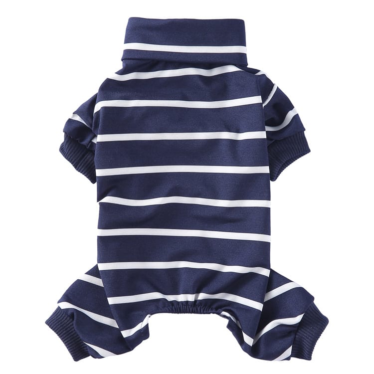 Fashion High Collar Striped Pet Dog Pajamas view 6
