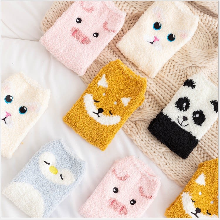 Cute Cartoon Animal Thickened Warm Women's Socks view 2