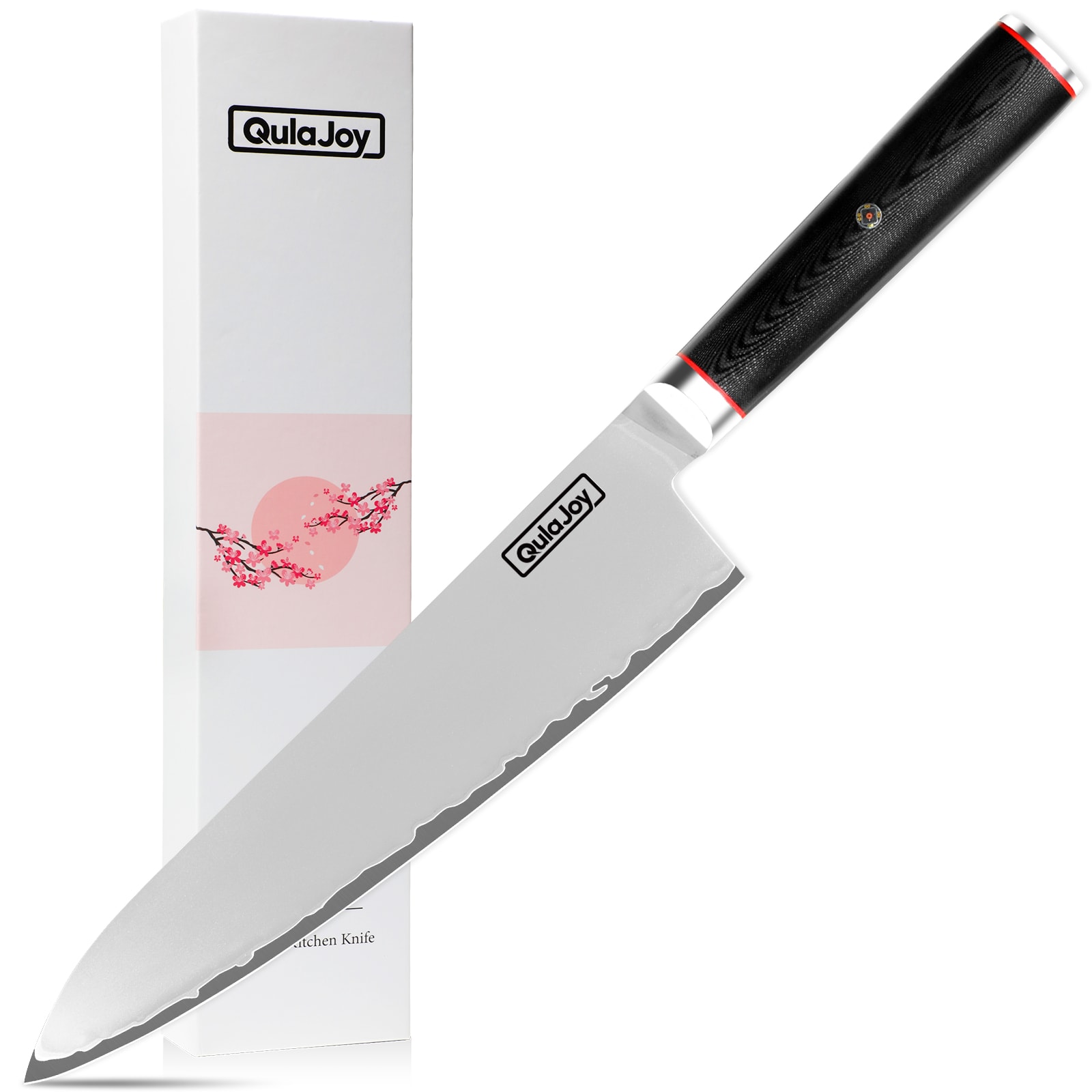 Qulajoy VG10 Chef Knife, Japanese 10Cr15MoV Steel Chefs Knives, Slicing Knife For Meat Vegetable view 5
