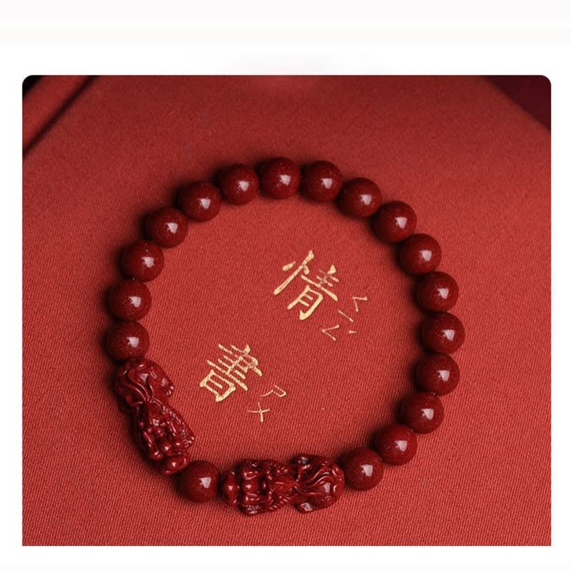 Cinnabar Double Pixiu Bracelet view 8