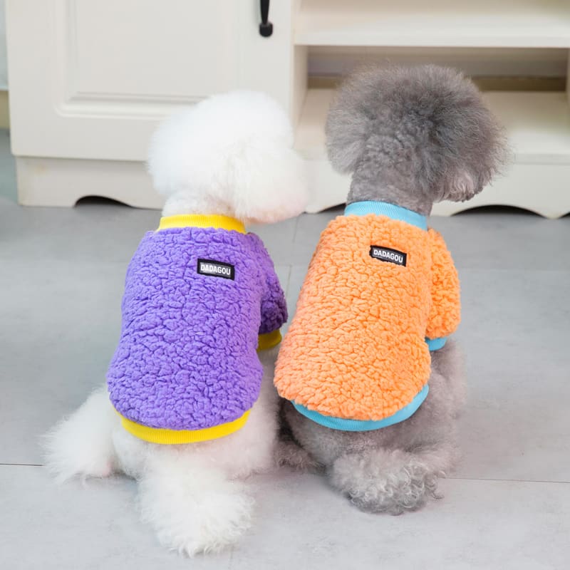 Teddy Bichon Pomeranian Small Dog Pet Winter Warm Two-legged Sweatshirt view 5