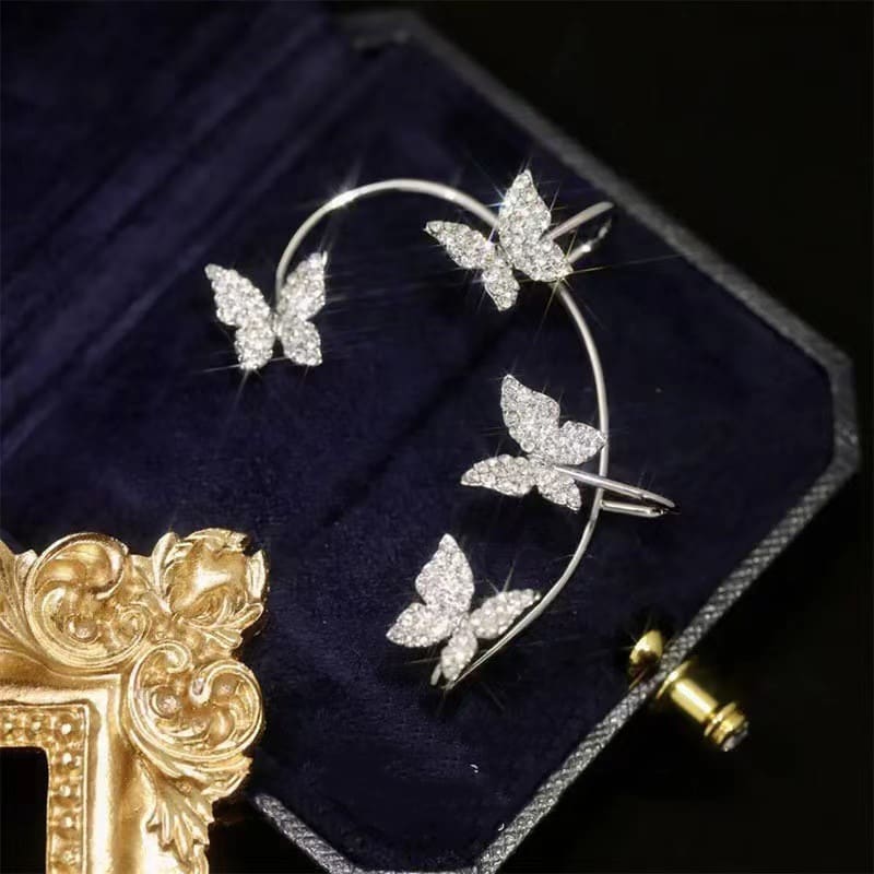 Fashion Earring Butterfly Ear Clip And Ear Hook Jewelry view 5