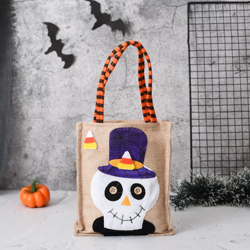 Halloween Candy Tote Bag For Kids Funny Creative Witch Skull Pumpkin Gift Handbag Small Jewelry Props Shopping Bags view 4
