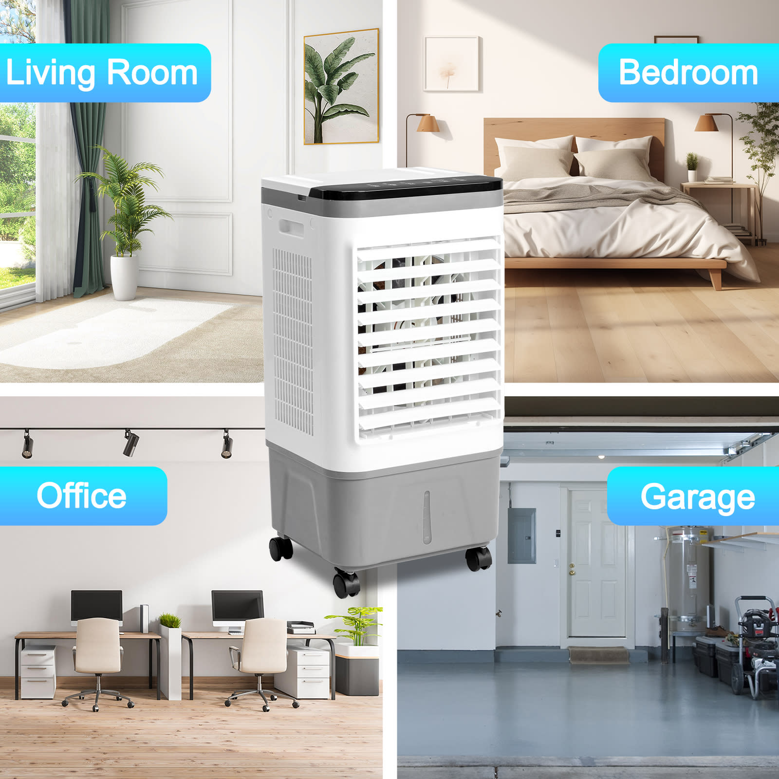 American Specification, Evaporative Air Cooler, Fan, Cooling And Humidification 3-in-1, 12-hour Timer view 12