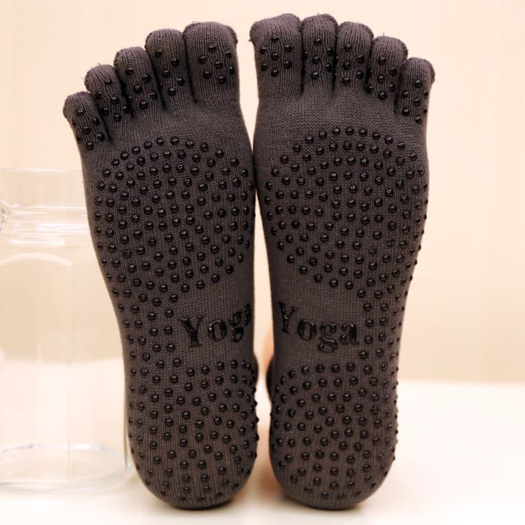 Men's Non-slip Cotton Sports Five-finger Socks