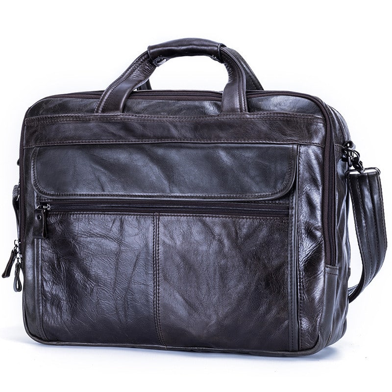 Business Men's 15.6 Inch Leather Computer Bag view 5
