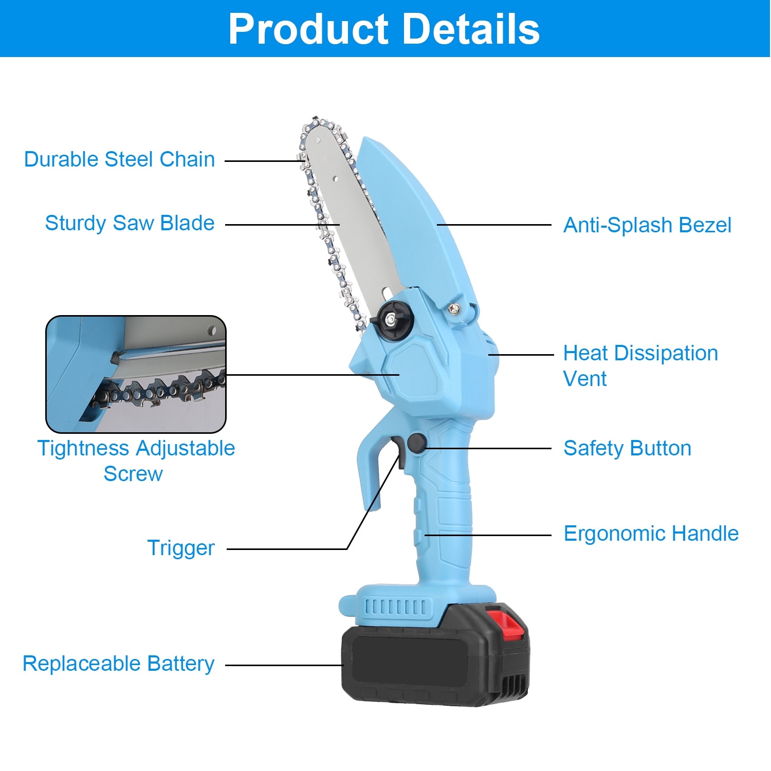 Mini 4-inch And 6-inch Chain Saws Will Not Be Shipped On Weekends view 10