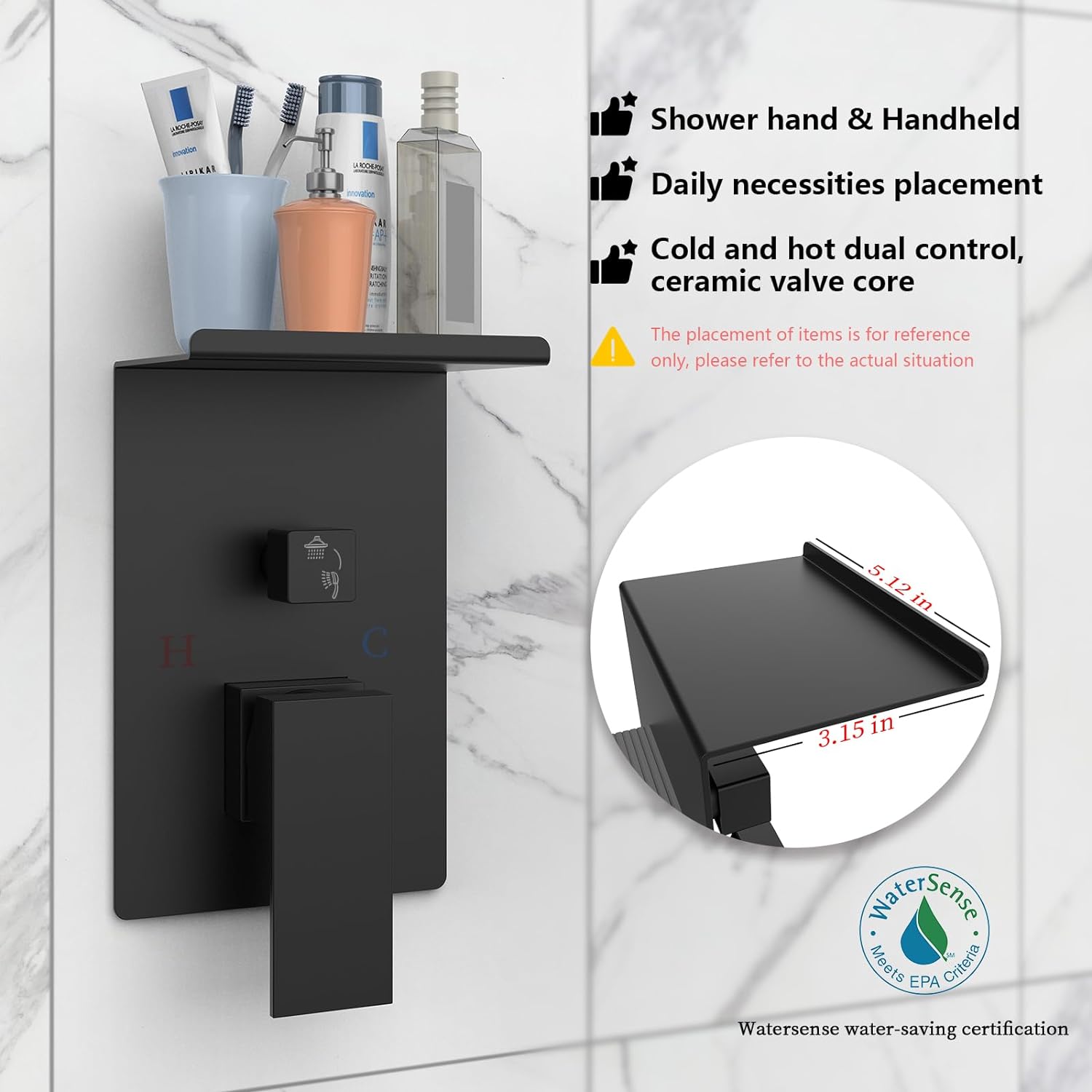 Rainwater Shower System With Storage Rack, Unable To Ship On Weekends view 7