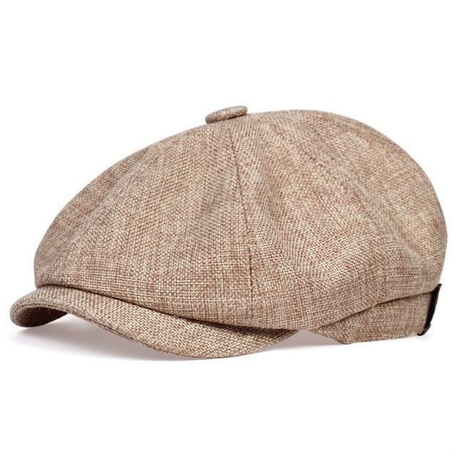 Octagonal Hat Men Spring And Summer Thin Linen Breathable Duck Tongue view 8
