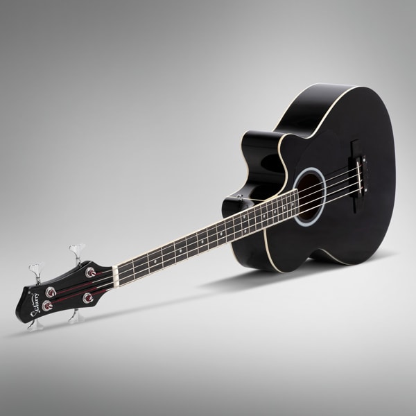 4 Strings With EQ, Rosewood Fingerboard Folk Bass, Black view 13