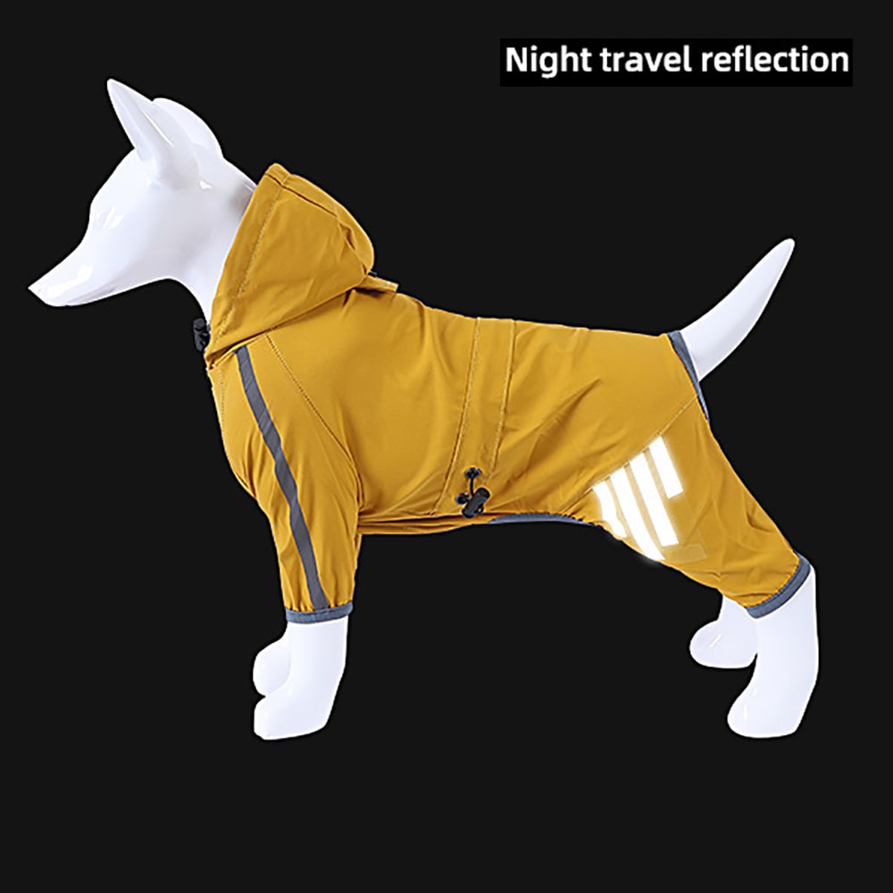 Dog Raincoat With Reflective, Waterproof Dog Rain Jacket With Hood, Leash Hole, Reflective Strap For Small Medium Dogs, Lightweight Puppy Clothes view 12