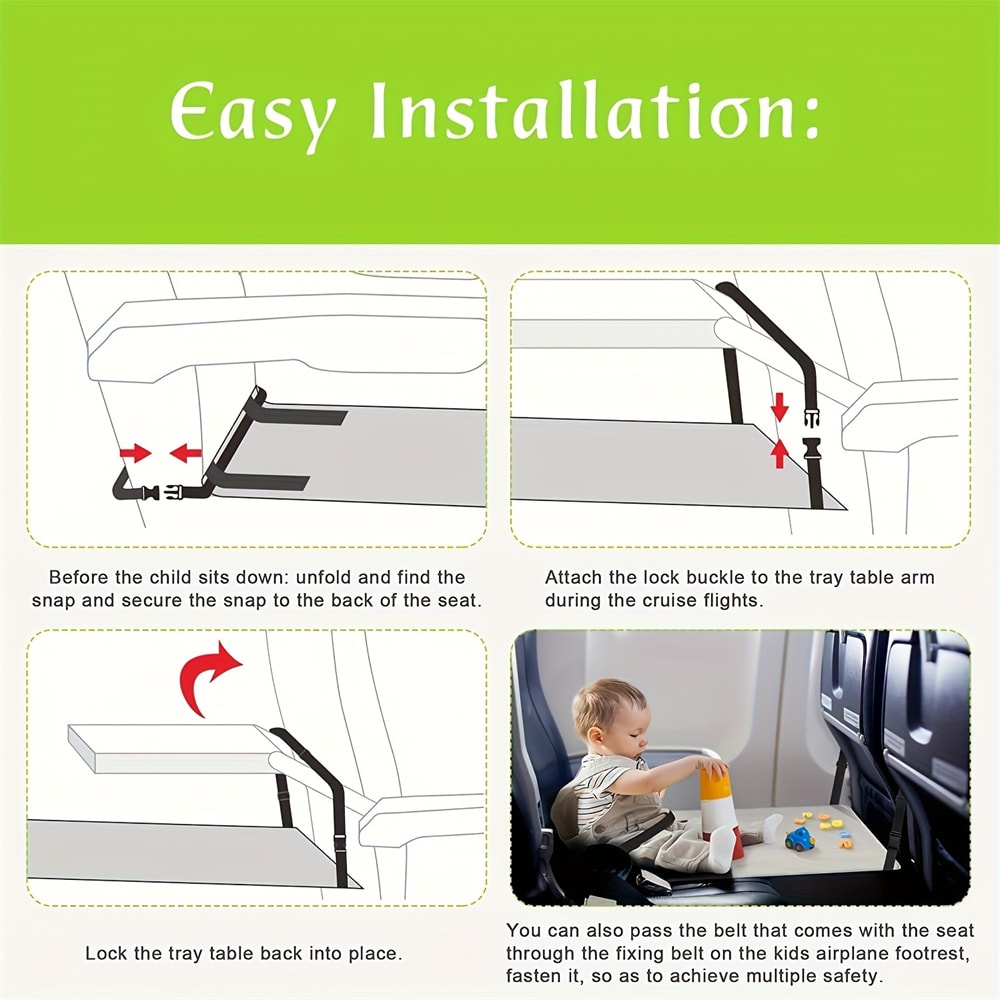 Portable Airplane Seat Extension Pad - Comfortable Nylon Travel Footrest For Enhanced Leg Support view 3
