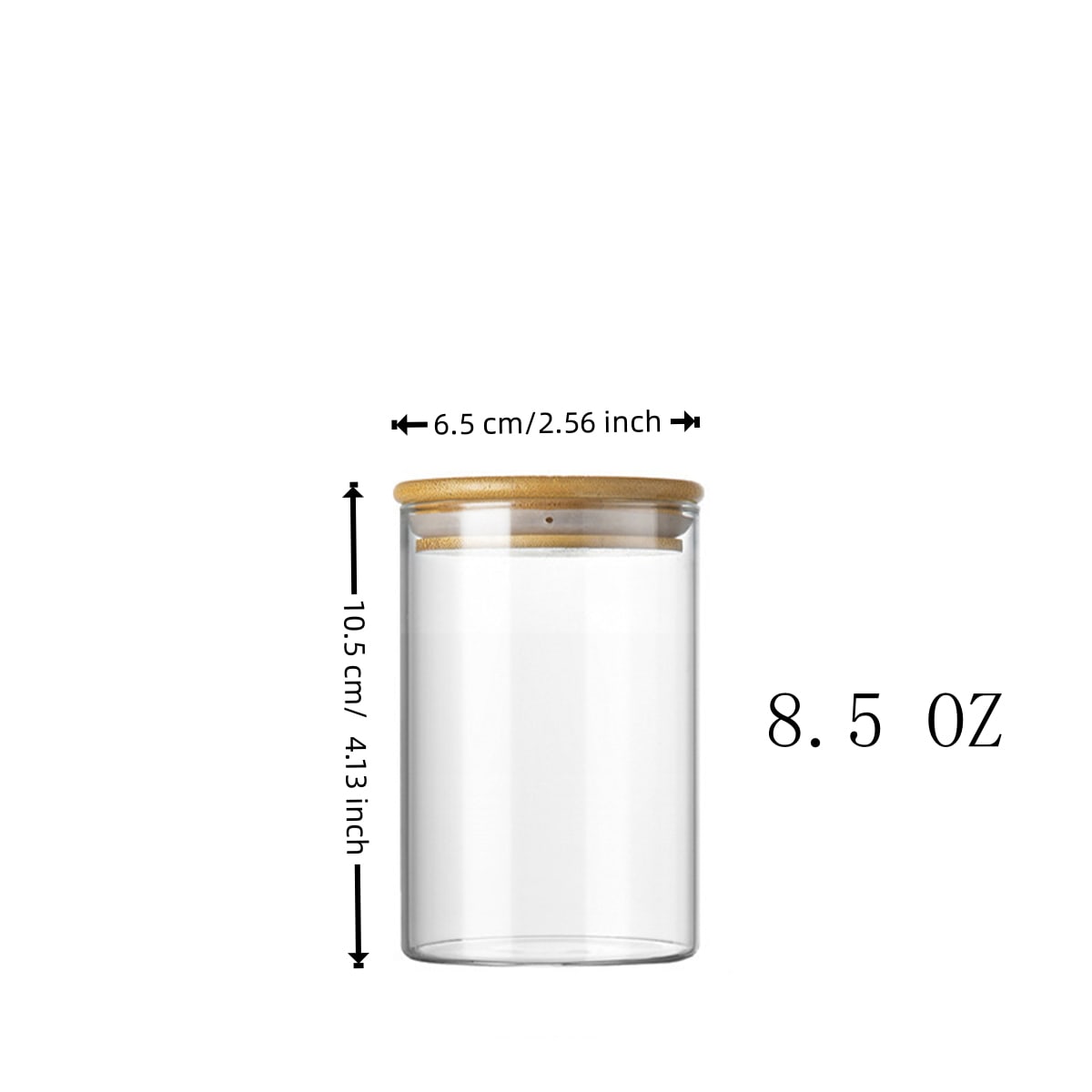 12 Pcs Round Spice Jars With Bamboo Lids And Stickers, Glass Storage Jars, Candy Jars, Coffee Jars, Salt Jars, Pepper Jars, Tea Jars view 3