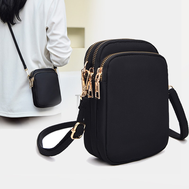 Small Shoulder Bags 3 Layers Of Pockets Mobile Phone Bag Outdoor Daily Crossbody Bag view 16
