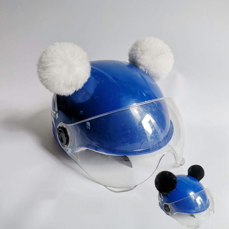 Hairball Ears Helmet Ornaments Skiing Cute Personality view 2