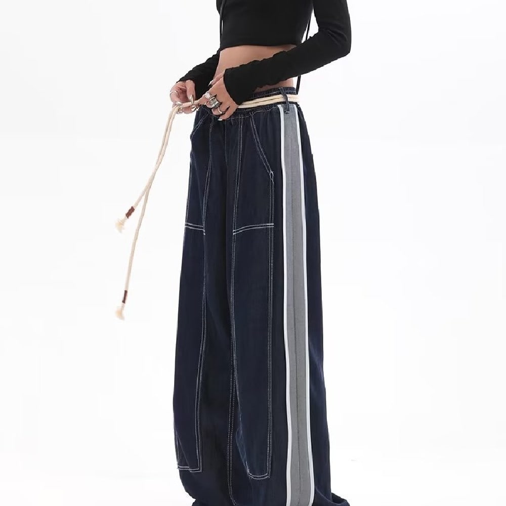Loose Wide Leg Straight Trousers