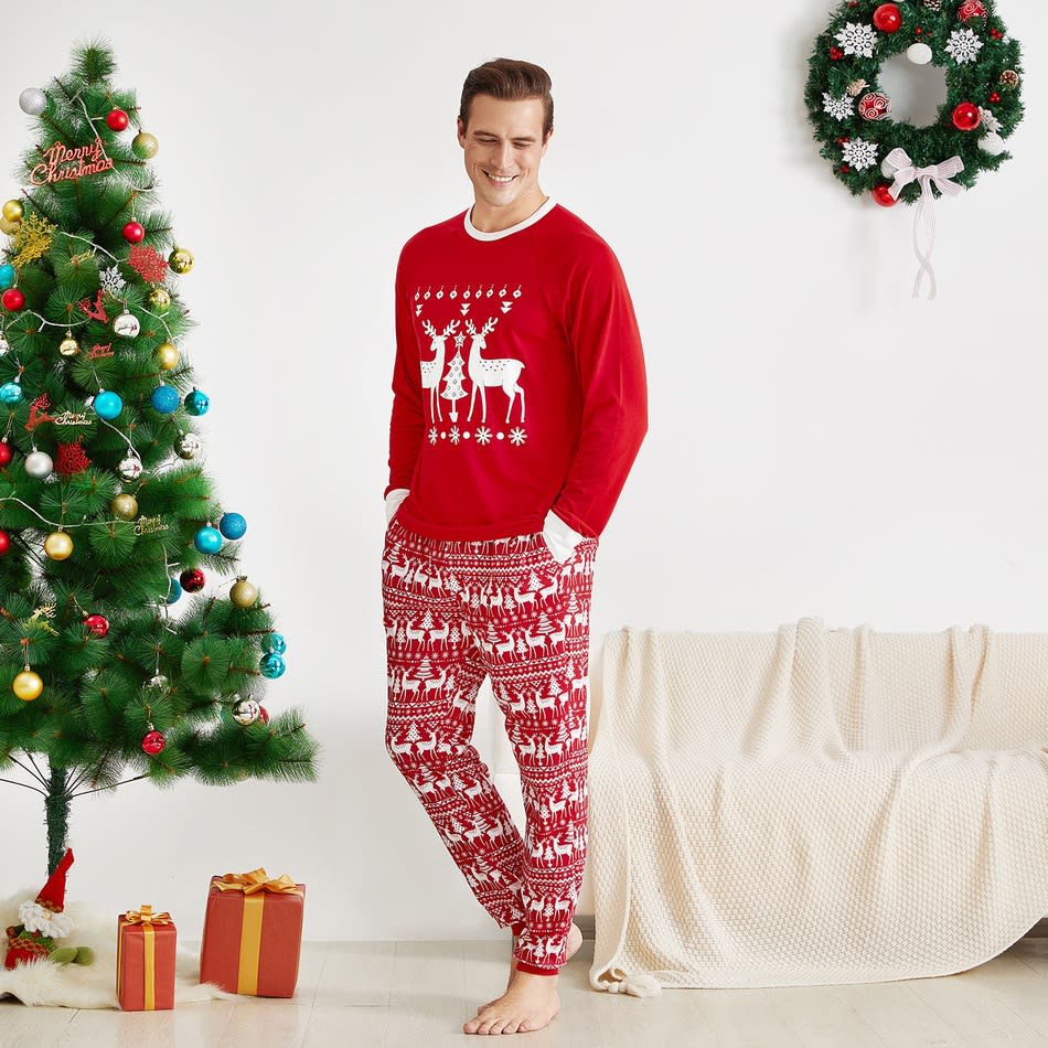 Printed Parent Child Home Service Set Pajamas view 5