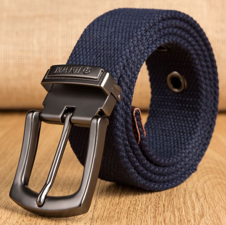 Men's Outdoor Buckle Thick Woven Canvas Belt view 6