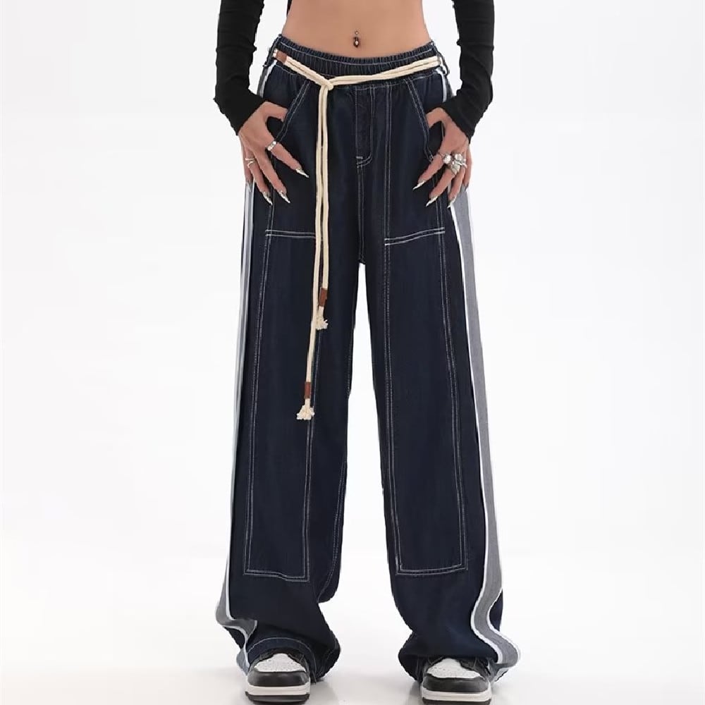 Loose Wide Leg Straight Trousers view 4