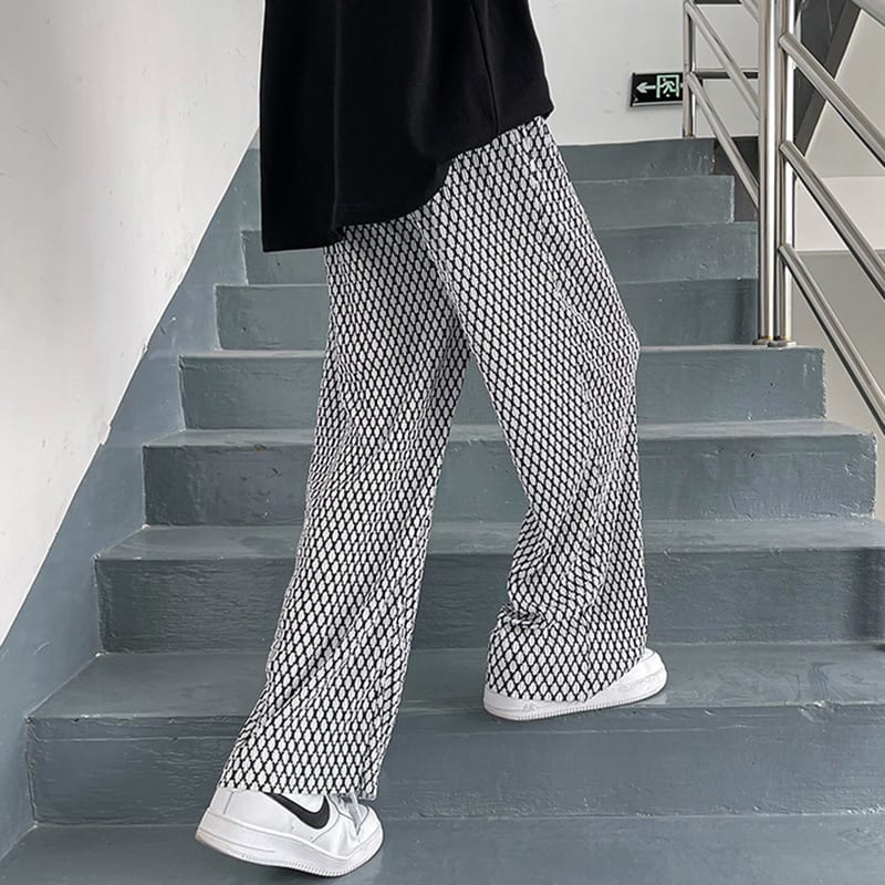 American Oldschool Casual Wide Leg Pants Men's Drape view 4