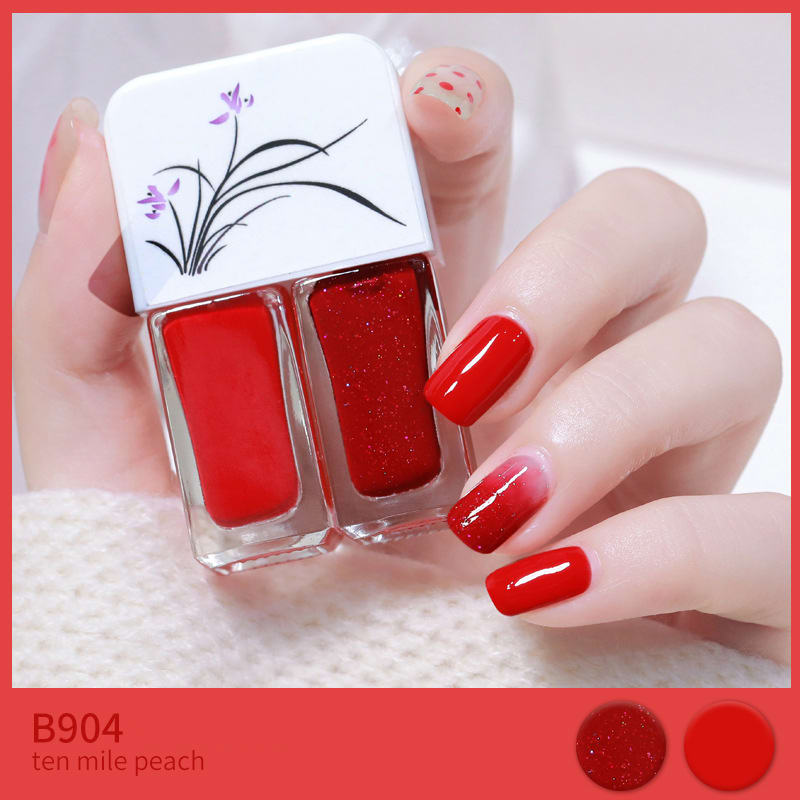 Two-tone Nail Polish New Autumn And Winter Free Baking Explosion Type Water-based Twin Set view 14
