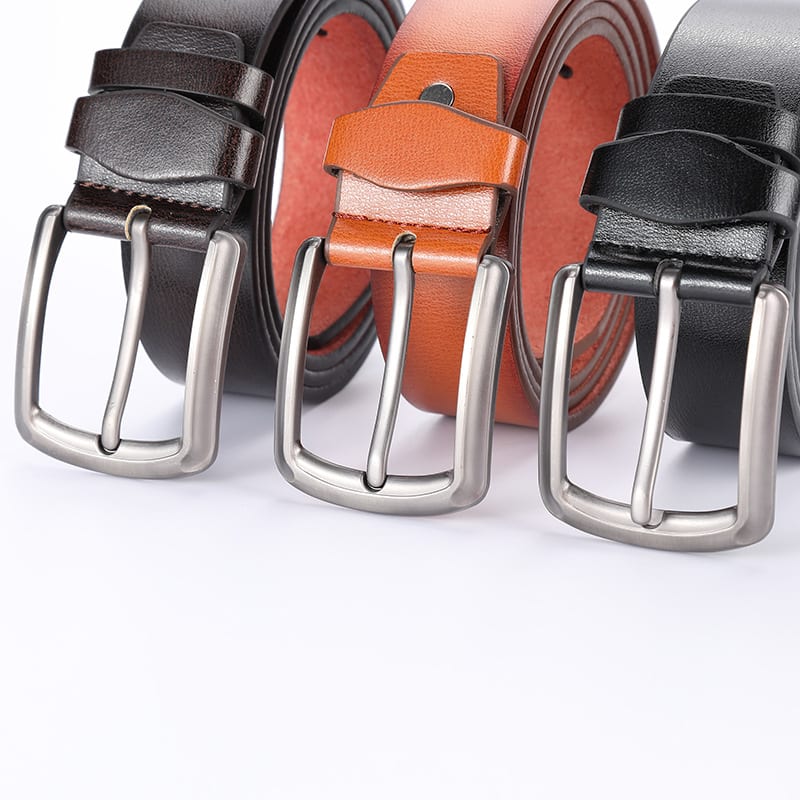 Faux Leather Casual Men's Belt Pin Buckle view 2