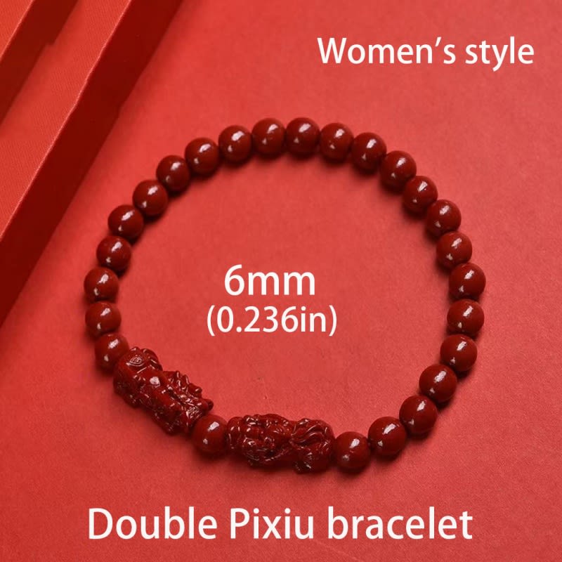 Cinnabar Double Pixiu Bracelet view 20