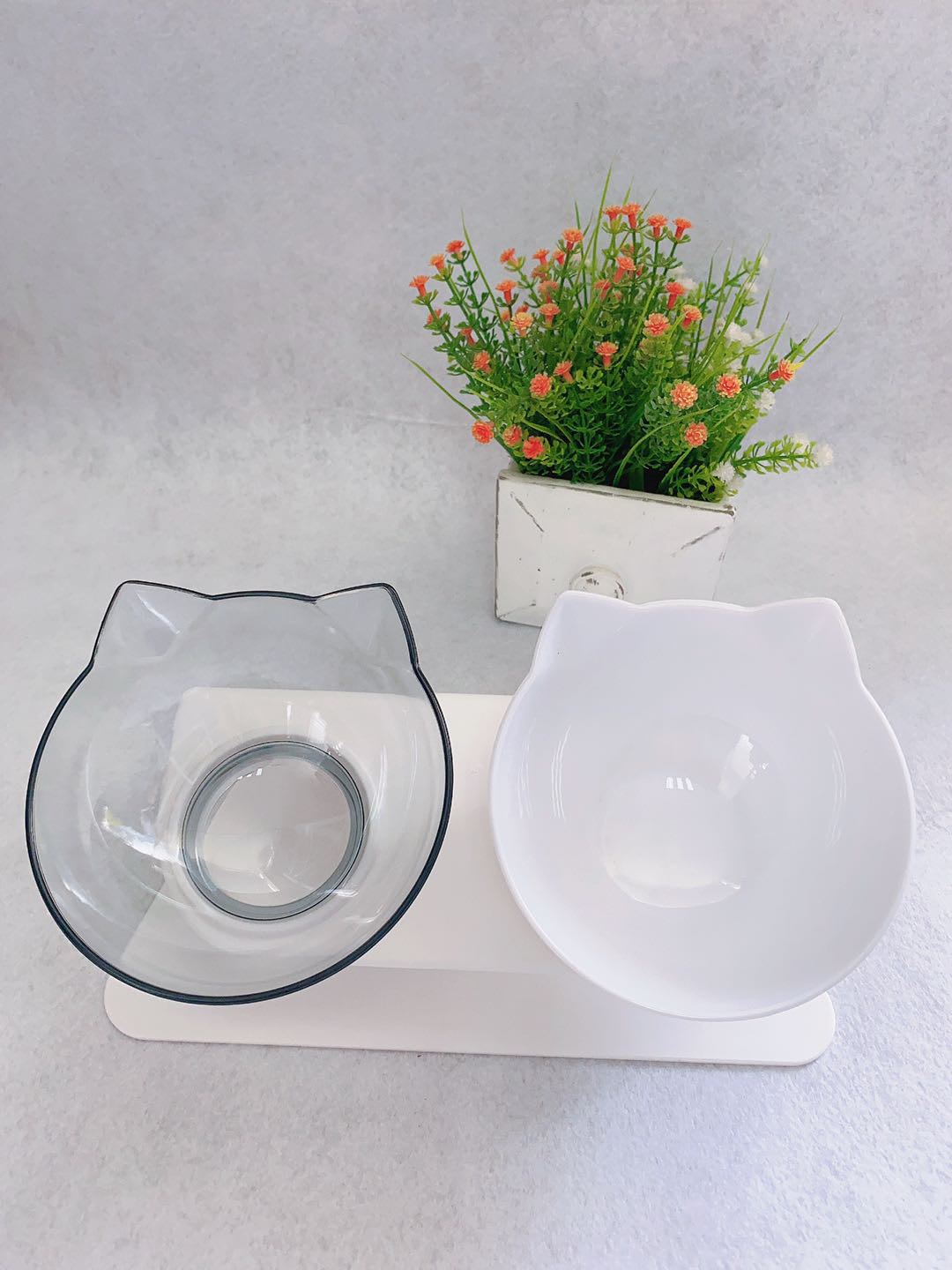 Cat Elevated Feeder Stand With Transparent Bowl view 22