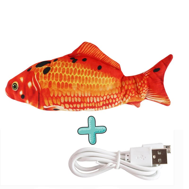 Electric Funny Cat Simulation Fish Beating Usb Jumping Cat Toy view 35