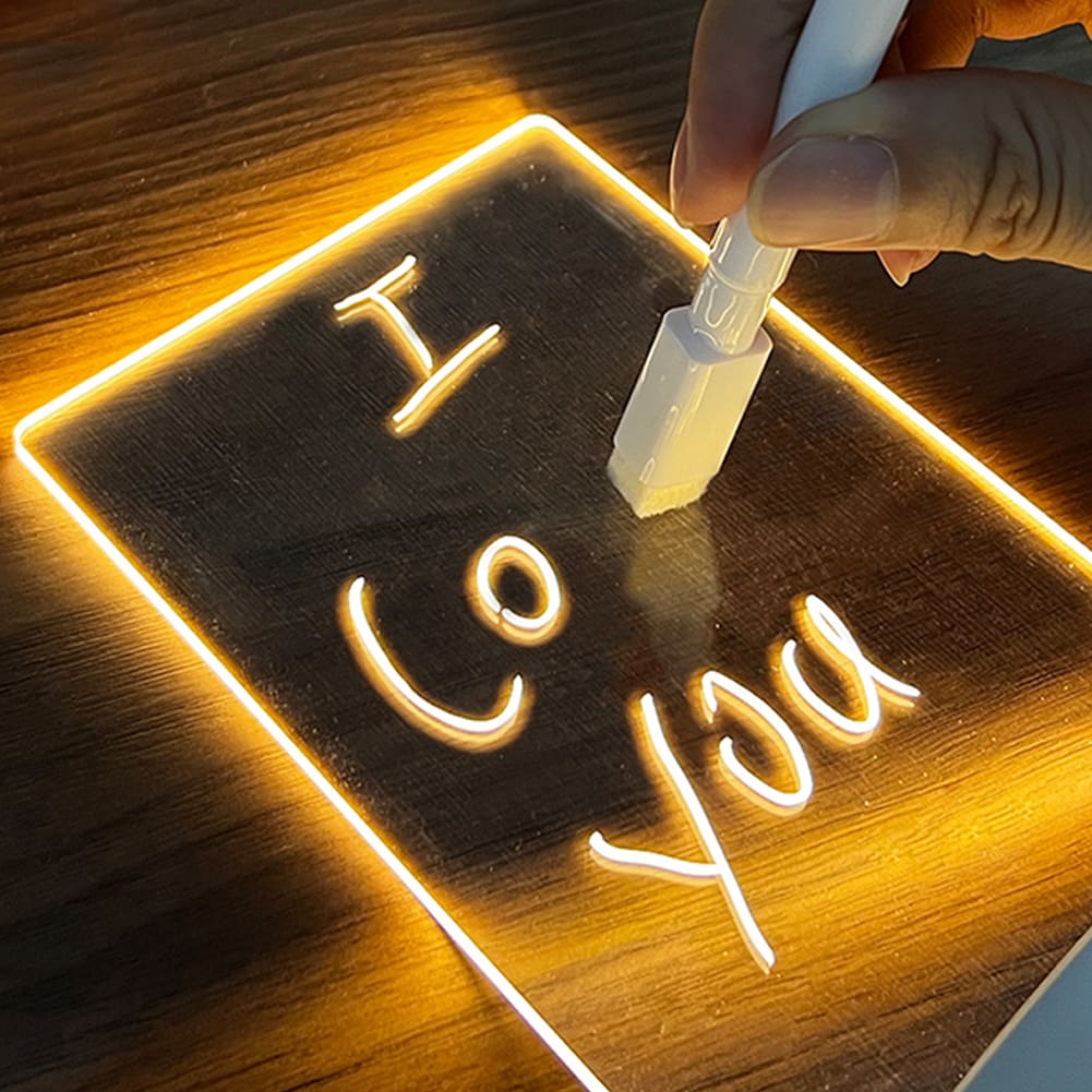Creative Note Board Creative Led Night Light USB Message Board Holiday Light With Pen Gift For Children Girlfriend Decoration Night Lamp view 4