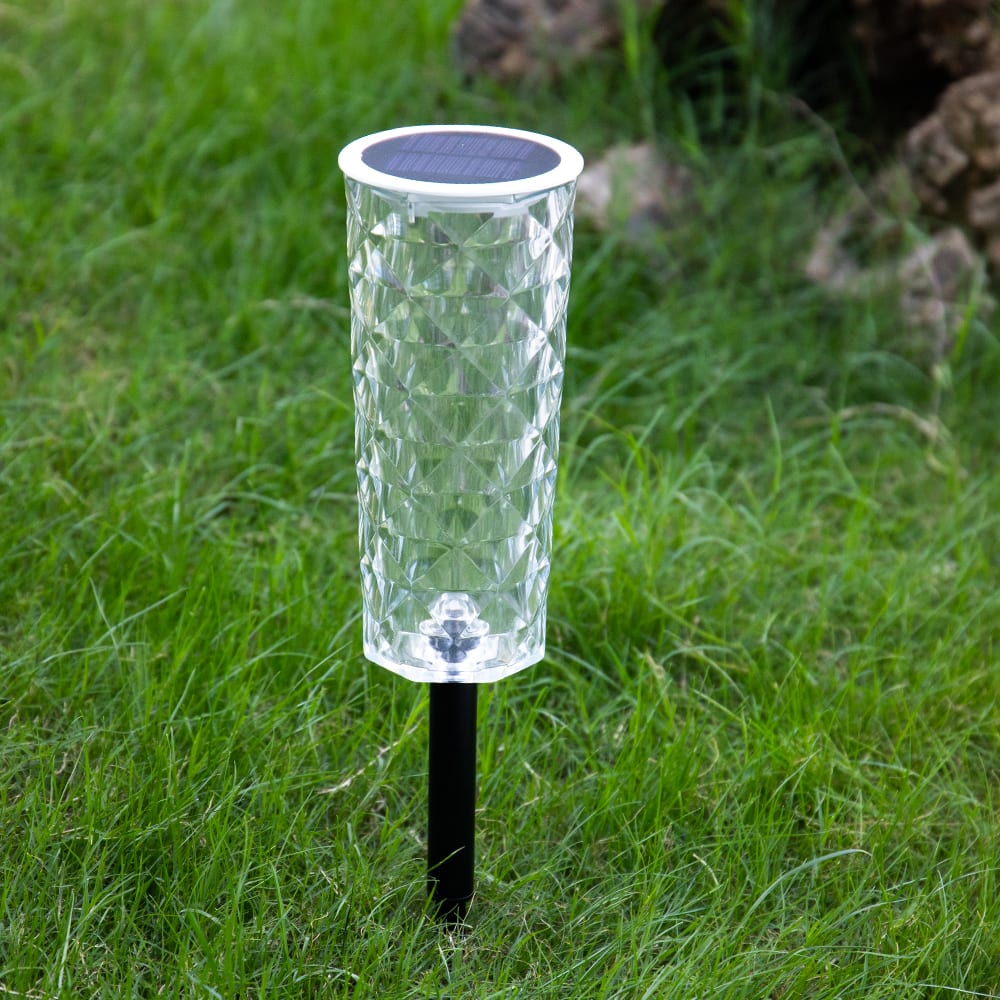 Solar Garden Lamp 10 Colors Changing Crystal Lamp Rose Light Shape LED Romantic Diamond Atmosphere Project Light view 7