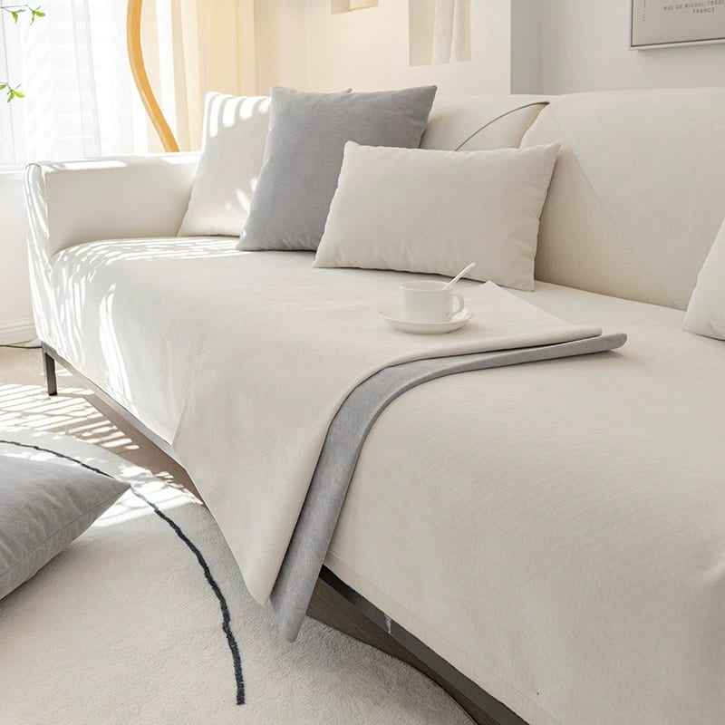 New Style Waterproof Sofa Cushion Anti-scratch Sofa Cover Solid Color Chenille Non-slip Four Seasons Universal Sofa Protection Cover view 2