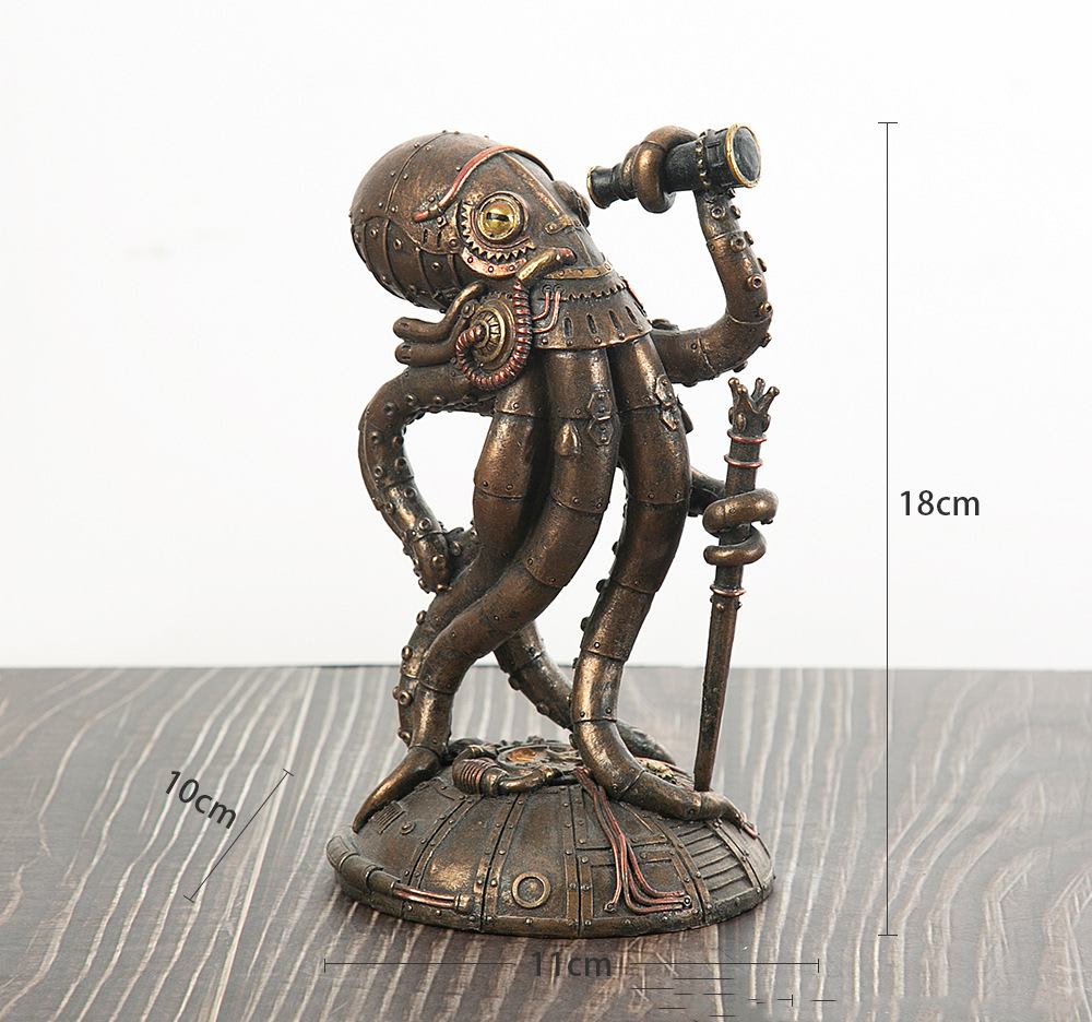 Retro Steampunk Style Black Whale Antique Copper Home Decor view 4