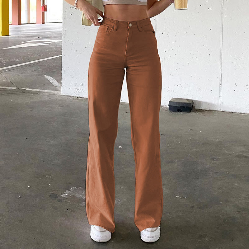 Spice Girl Style High Waist Slim Jeans Bell Bottoms view 9