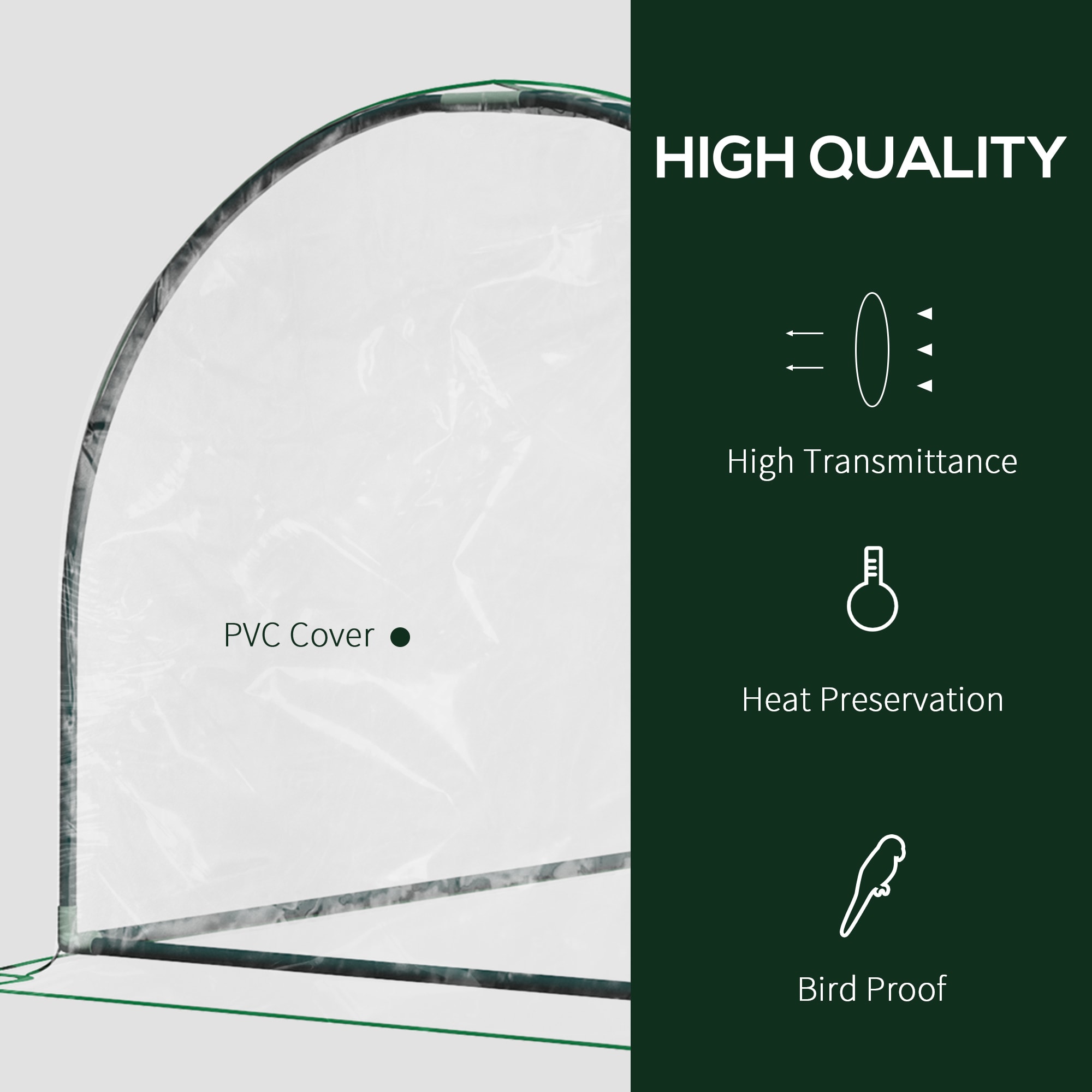 Portable Tunnel Greenhouse For Outdoor Garden Hot House view 2