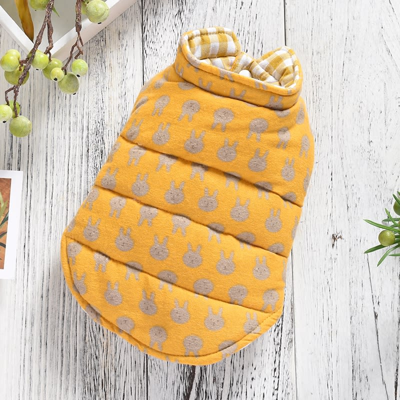 Dog Clothes Wear Warm Cotton Coat On Both Sides Of Vest view 4