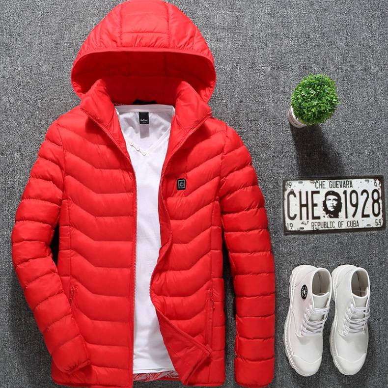 Winter Heated Jacket USB Electric Cotton Coat Zip-up Heater Thermal Clothing Heating Vest For Men view 11
