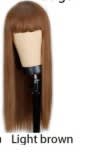 Qi Bangs Black And Brown Long Straight Hair view 6