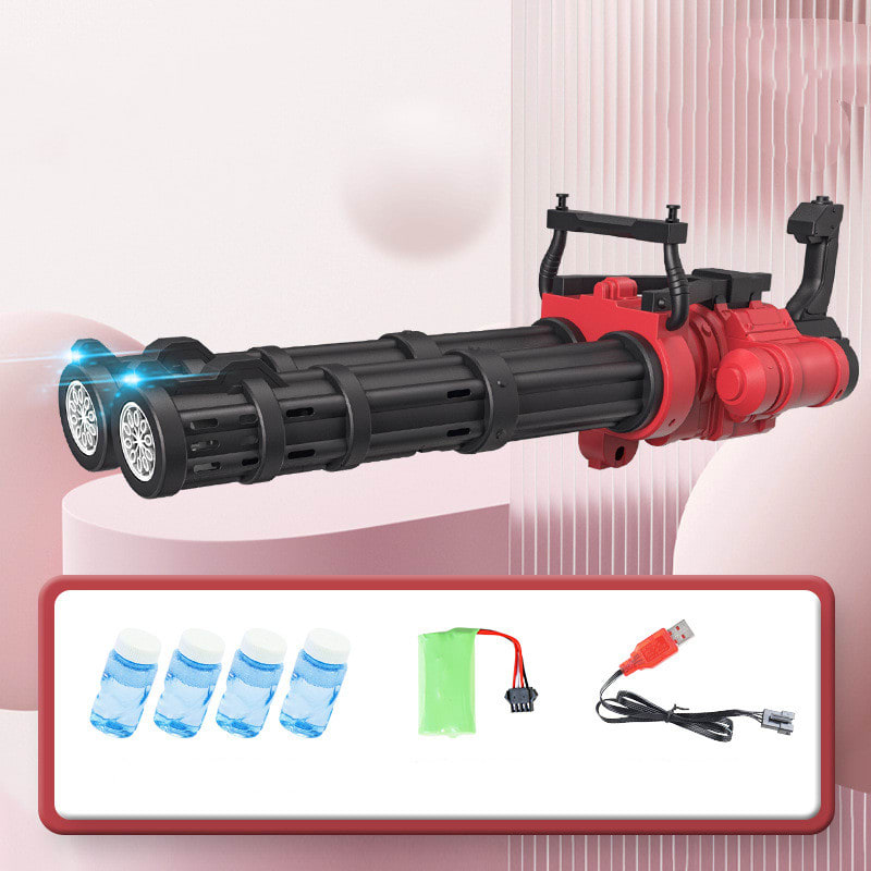 Super Big Double-Tube Bubble Gun Machine Outdoor Blowing Soap Bubble Maker Toy Automatic Water Toy For Children Birthday Party view 6