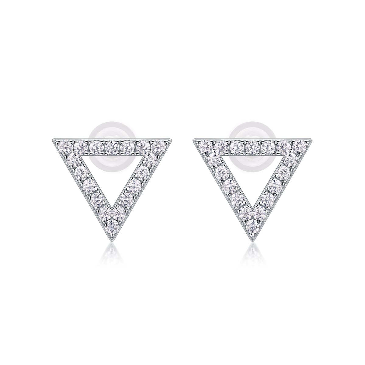 1Unique - Set With Moissanite S925 Sterling Silver And Platinum-plated Stud Earrings, Fashionable, Trendy And Affordable Jewelry Prohibit Tk Sales view 6