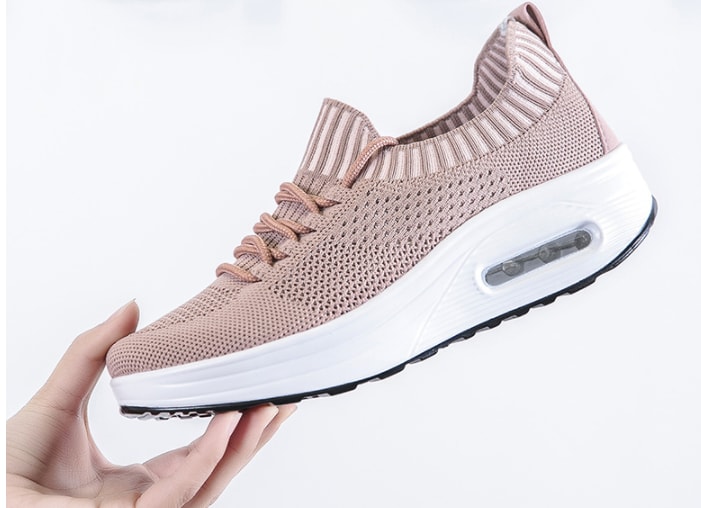A Drop-shipping Miyaka Air Cushion Thick-soled Rocking Shoes Women's Mesh Sports Flying Woven Travel Shoes 1983 view 2
