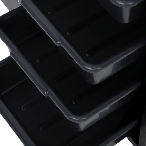 16mm Particle Board, ABS Tray,, Black Hair Salon Tool Cart view 4