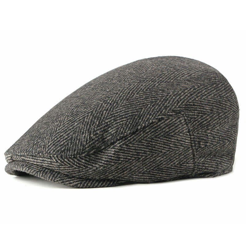 New Style Hat Male British Retro Woolen Beret Casual view 4