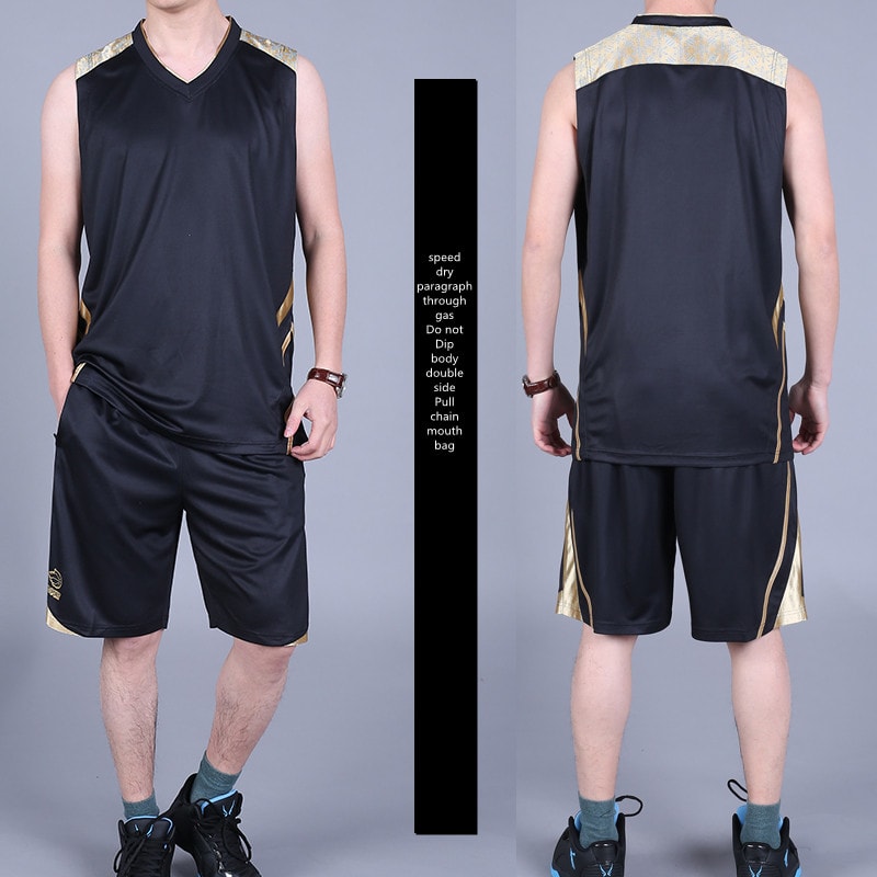 Basketball Sports Suit Men's Summer Casual Wear Sleeveless Thin Vest Running Suit Shorts Sportswear view 5