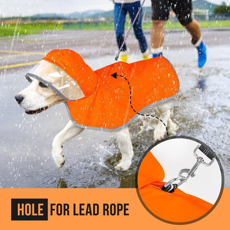 Dog Raincoat Waterproof Soft Breathable Dog Rain Jacket For Small Dog Hooded Dog Rain Coat With Transparent Cap Protect Belly view 14