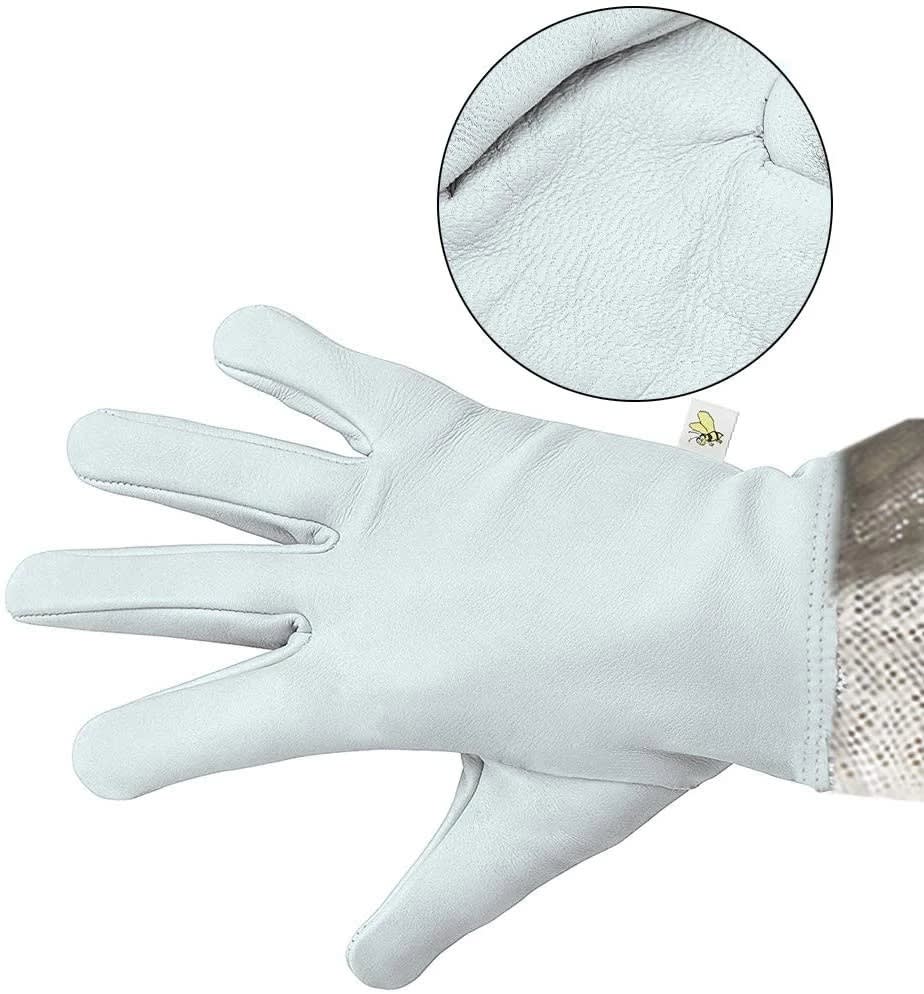 Protection Products Three-layer Breathable Mesh Sheepskin Anti-bee Gloves view 9