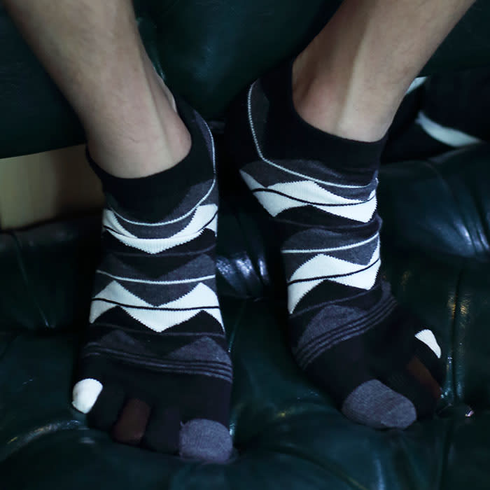 Fashion British Style Five-finger Split-toed Men's Socks Pure Cotton Breathable view 5