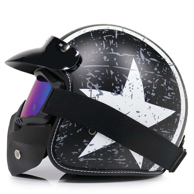 Retro Motorcycle Helmet Male Motorcycle view 18