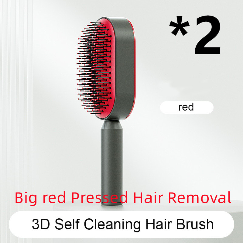 Self Cleaning Hair Brush For Women One-key Cleaning Hair Loss Airbag Massage Scalp Comb Anti-Static Hairbrush view 41